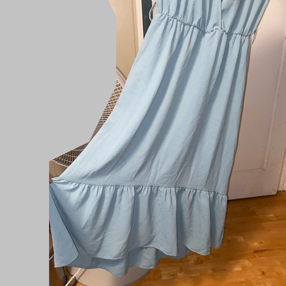 ZARA hi-lo elastic waistline faux wrap top dress - Picture 5 of 9